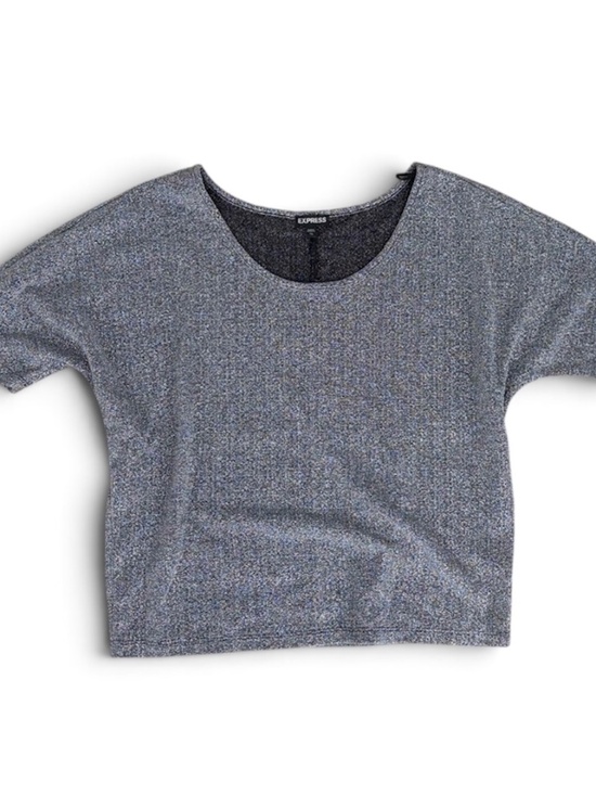 Express Tops - Express Metallic Sparkle Scoop Neck Top XS